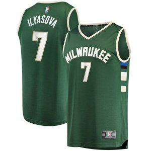 Camiseta Ersan Ilyasova 7 Milwaukee Bucks Icon Edition Verde Nino